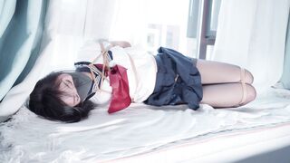 悠米】《放置系列1》超长时间真实放置，每一次都会虐到承受不了哭了才会结束！此系列入股不亏，不同机位，长时间强制多次GC，jk妹妹单独放置