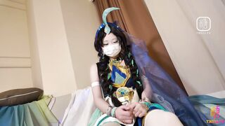 [糖心Vlog] 朵莉亚的歌声召唤 白丝足交侍奉骚穴被射满精液 - 嫩小兔